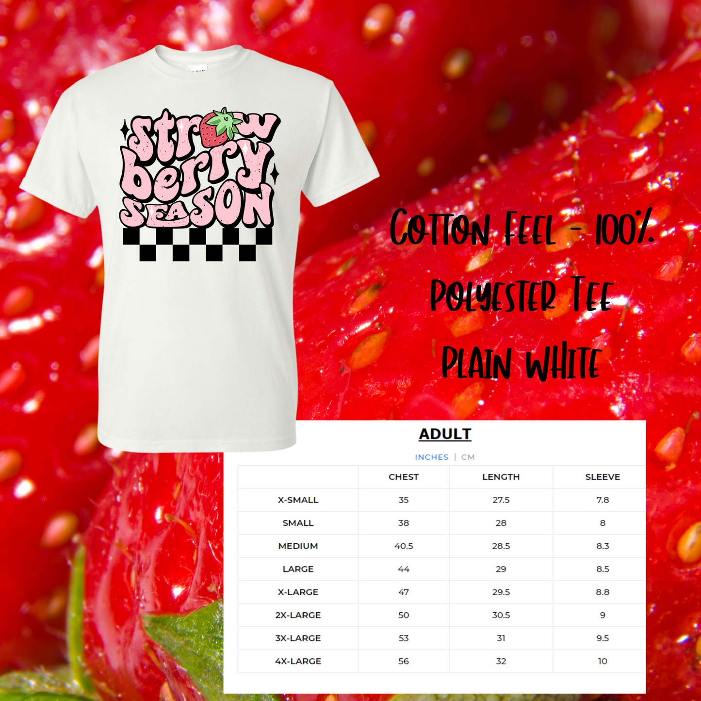 Strawberry Season Design/Ladies Shirt