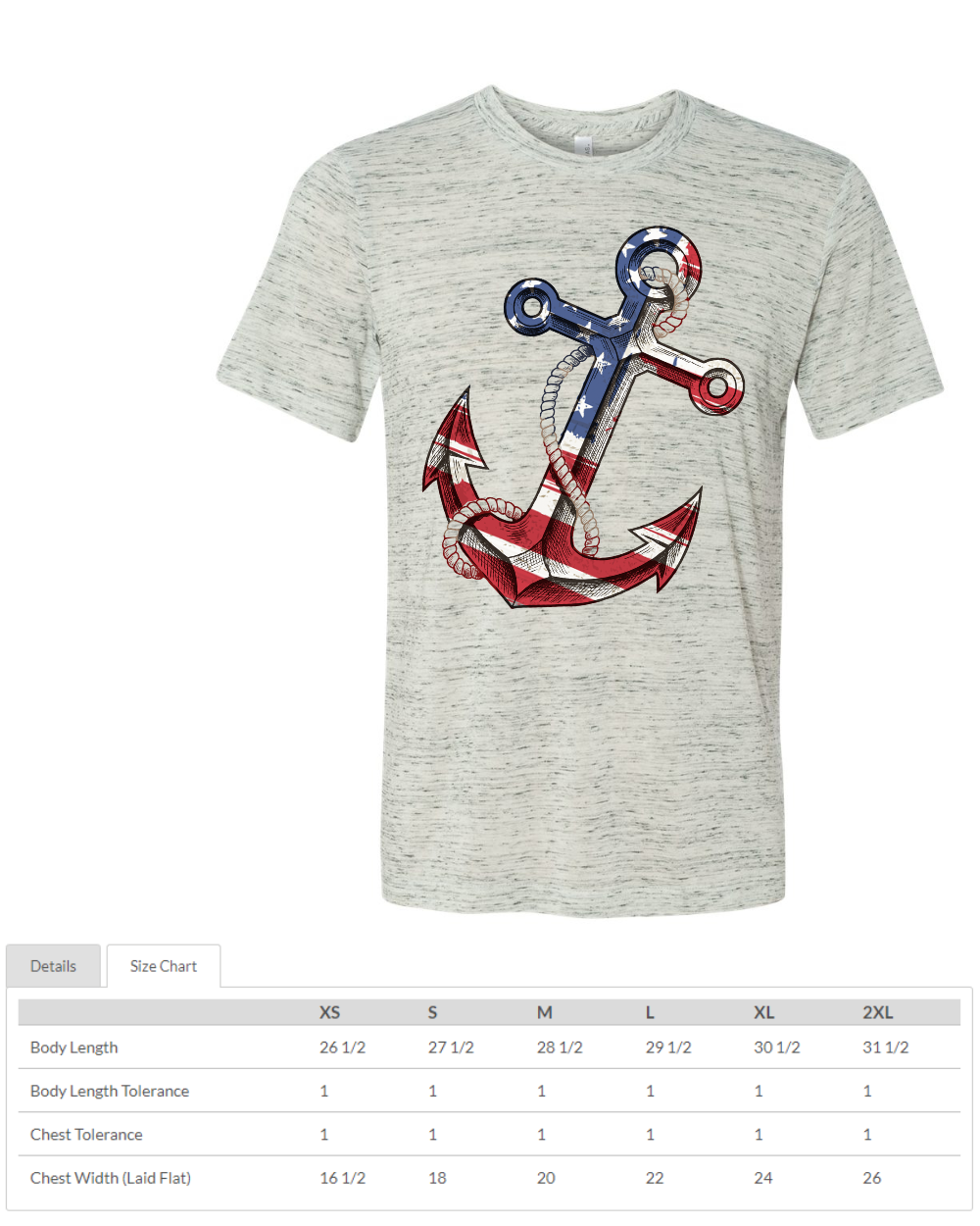 Red White And Blue Anchor Design Shirt