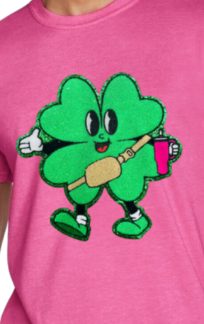 Boujie Chenille Clover St. Patrick's Day Patch Shirt