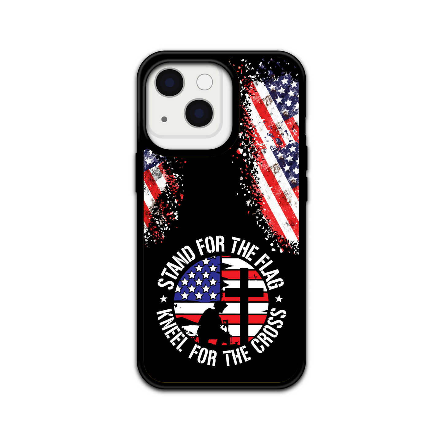 STAND FOR THE FLAG, KNEEL FOR THE CROSS Design phone Case/ Cover/ Compatible with iPhones & Samsung