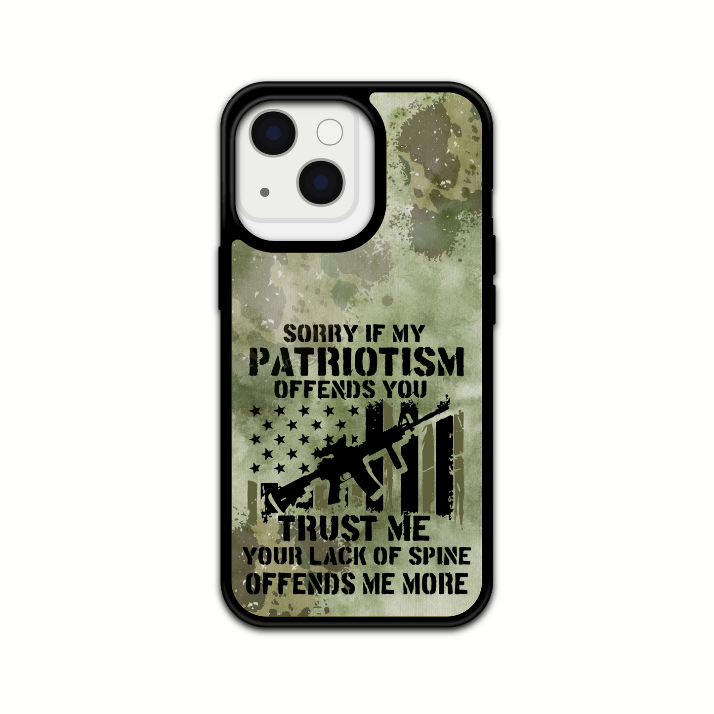 SORRY IF MY PATRIOTISM OFFENDS YOU, TRUST ME YOUR LACK OF SPINE OFFENDS ME MORE Design phone Case/ Cover/ Compatible with iPhones & Samsung