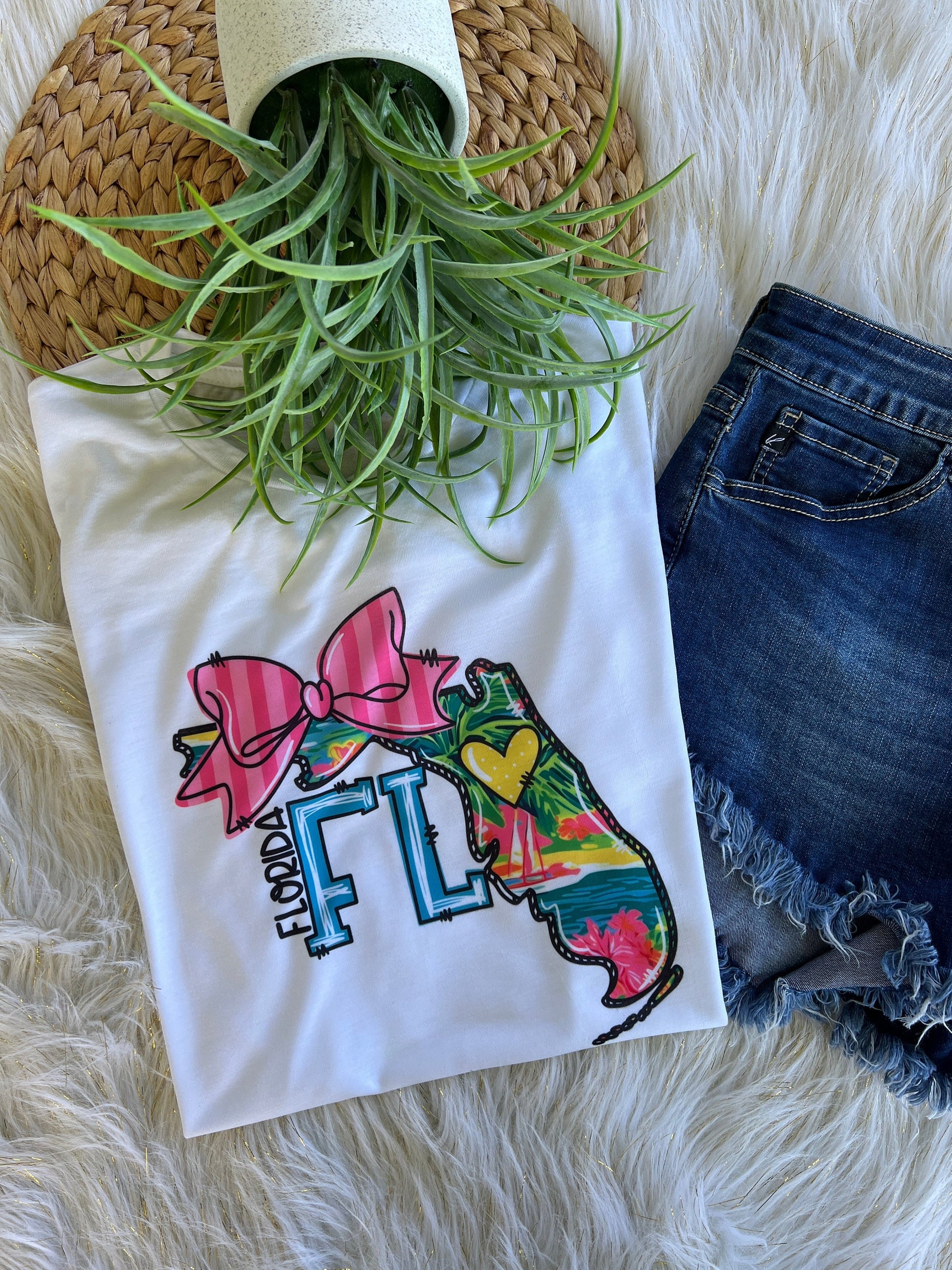 Fl design/preppy state design/ladies graphic tee
