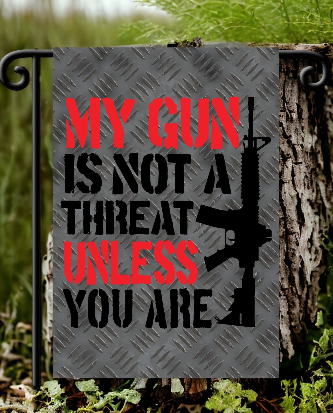 My Gun Is Not A Threat Unless You Are /Personalize It/Design Garden Flag