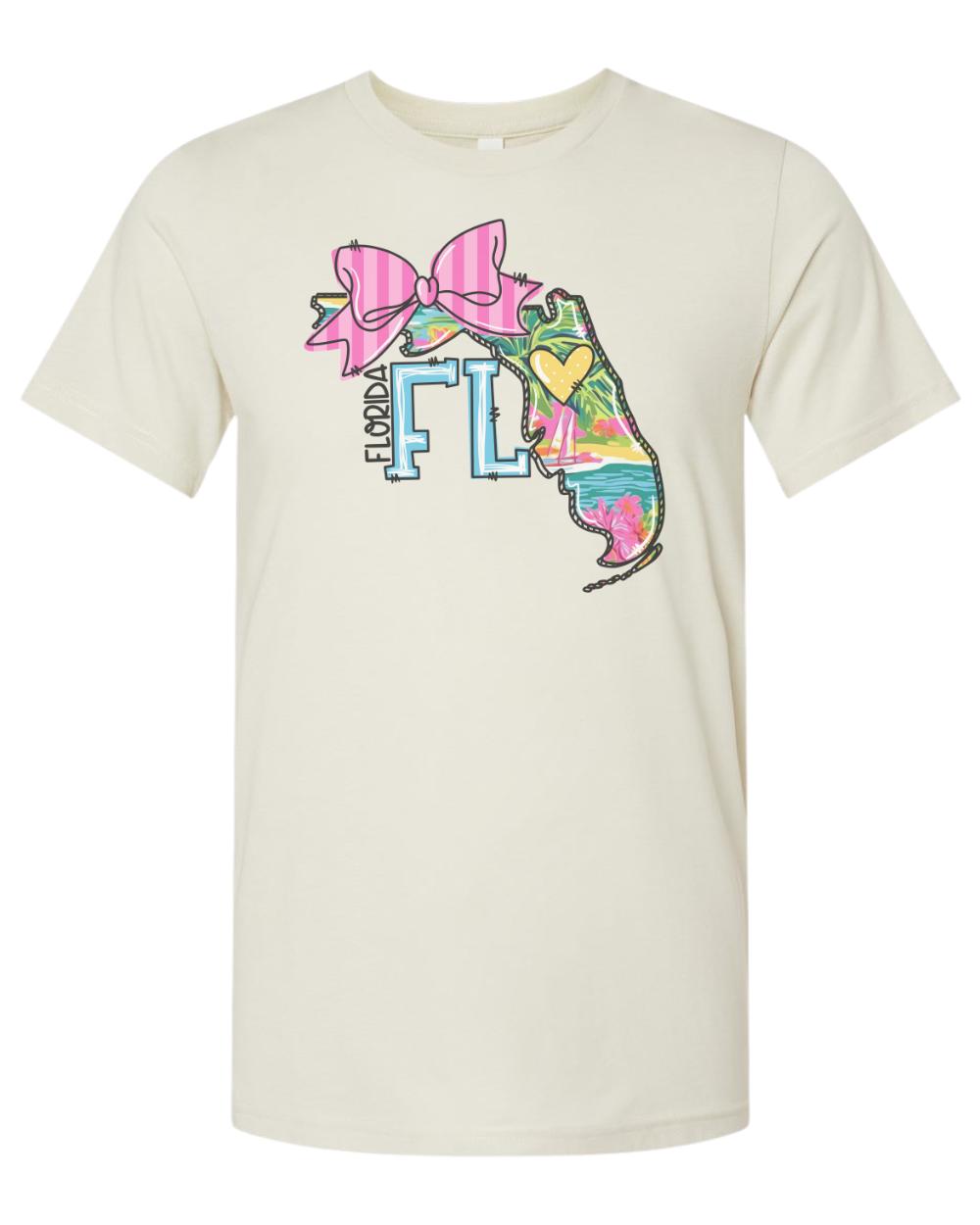 Fl design/preppy state design/ladies graphic tee