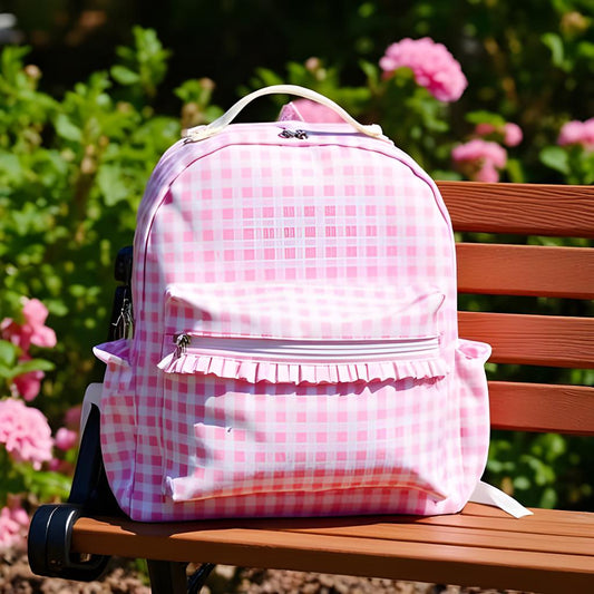 Coquette Pink Gingham Backpack