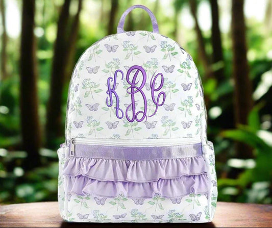 Purple Butterfly Backpack/Personalize It