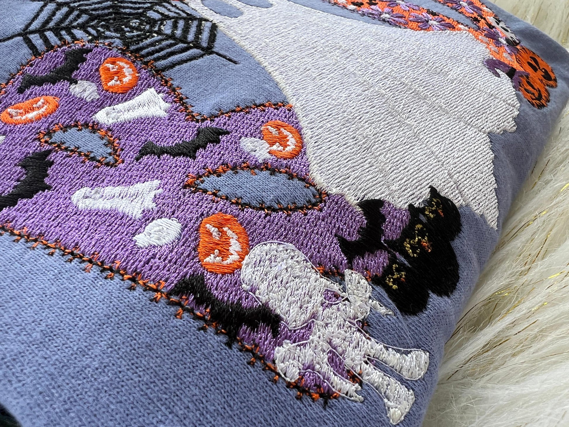 BOO Embroidery Halloween Shirt