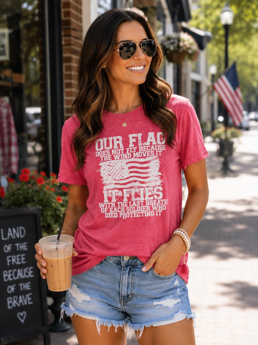 Our Flag Does Not Fly Because Ladies T-Shirt