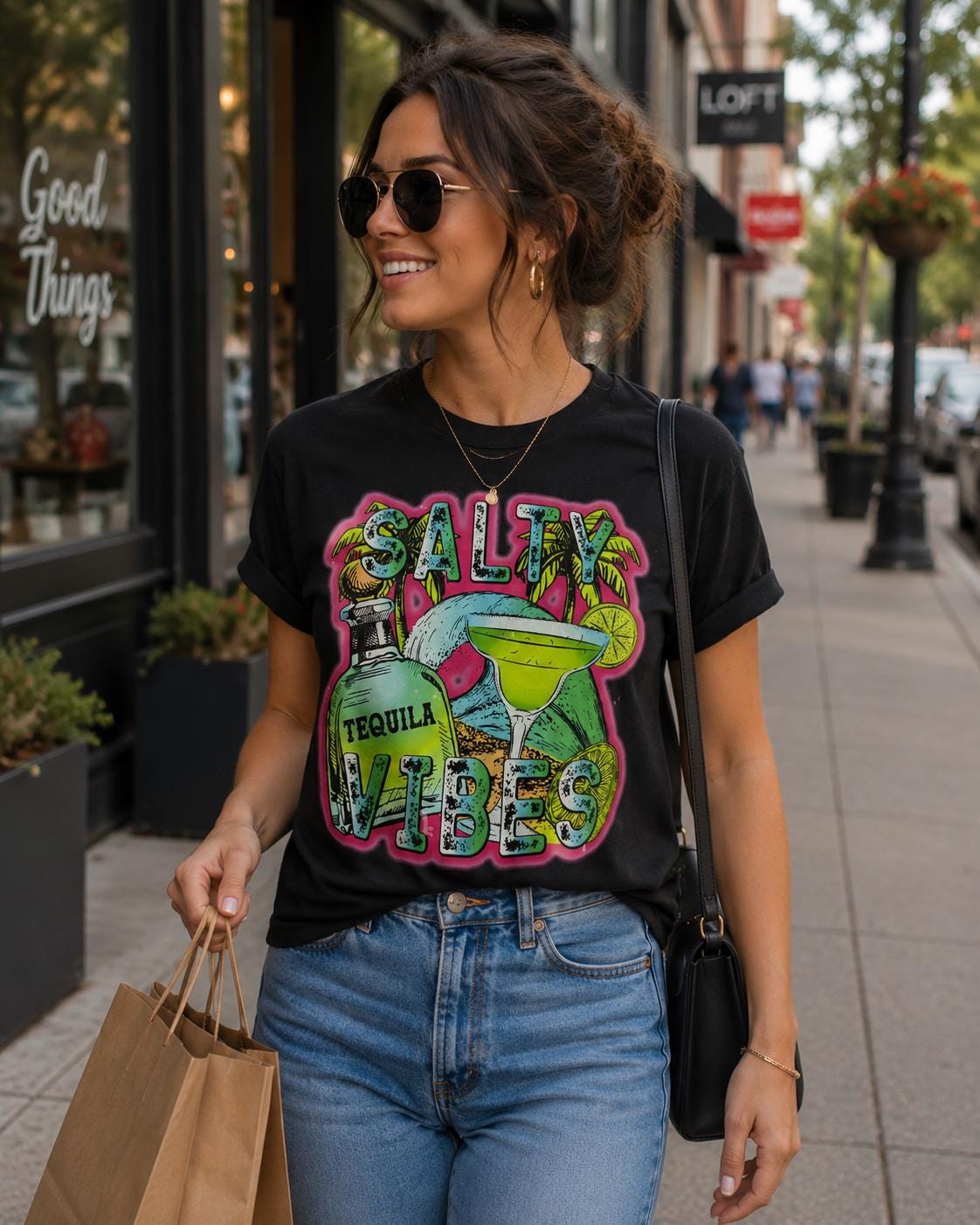 Salty Vibes Ladies T-Shirt