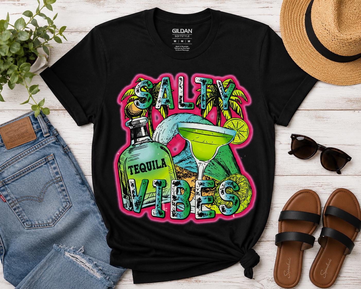 Salty Vibes Ladies T-Shirt