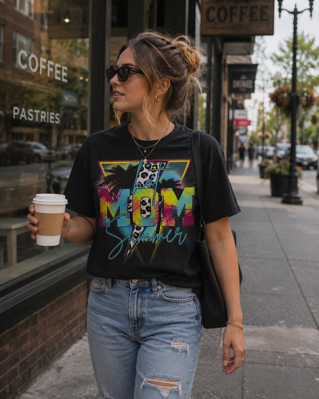 Hot Mom Summer Ladies T-Shirt