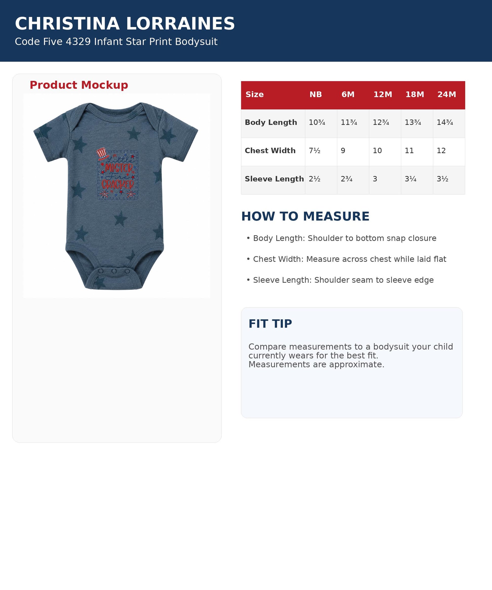 Little Mister Firecracker Embroidery Onsie Bodysuit