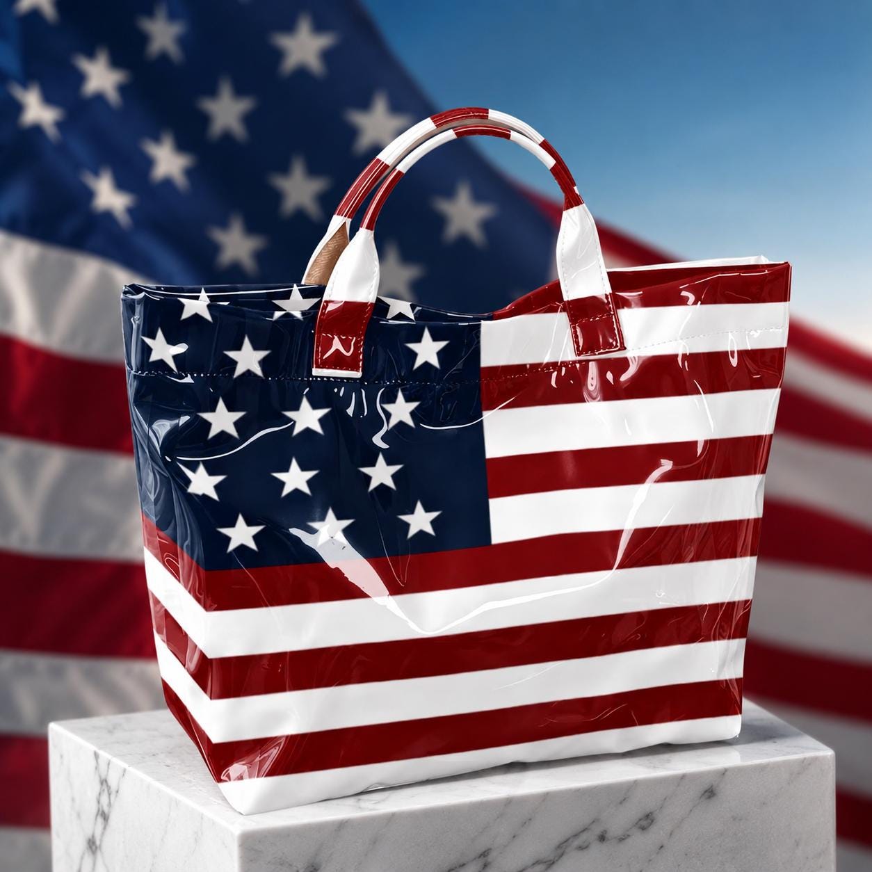 Patriotic Tote/ Beach Bag/ Carry All