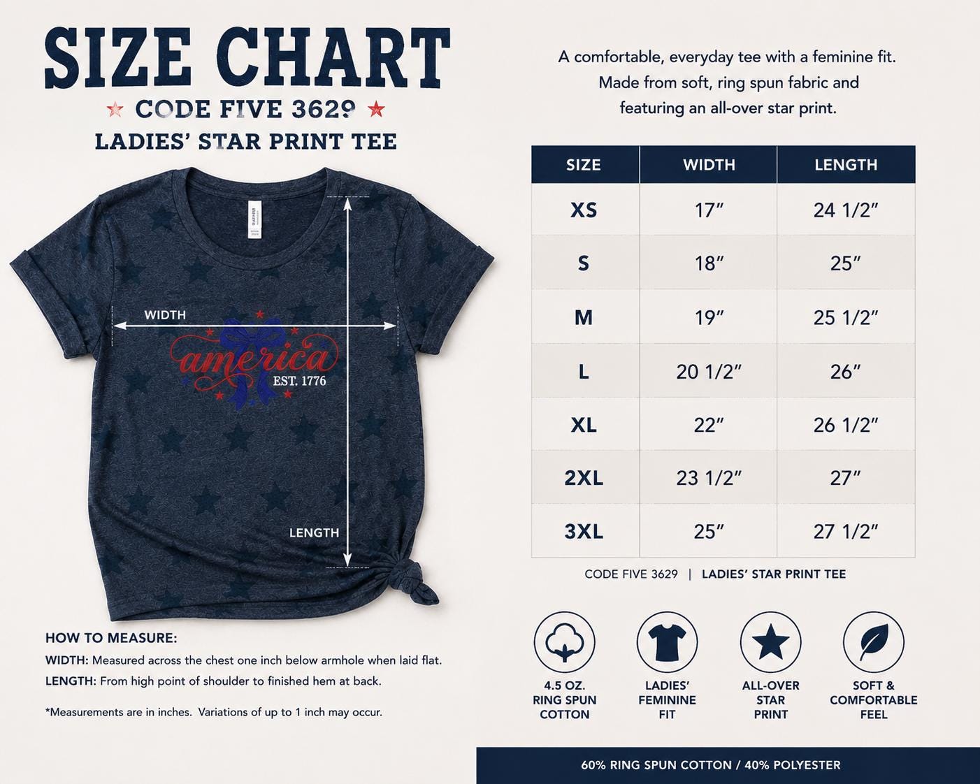 1776 Patriotic Ladies Tee