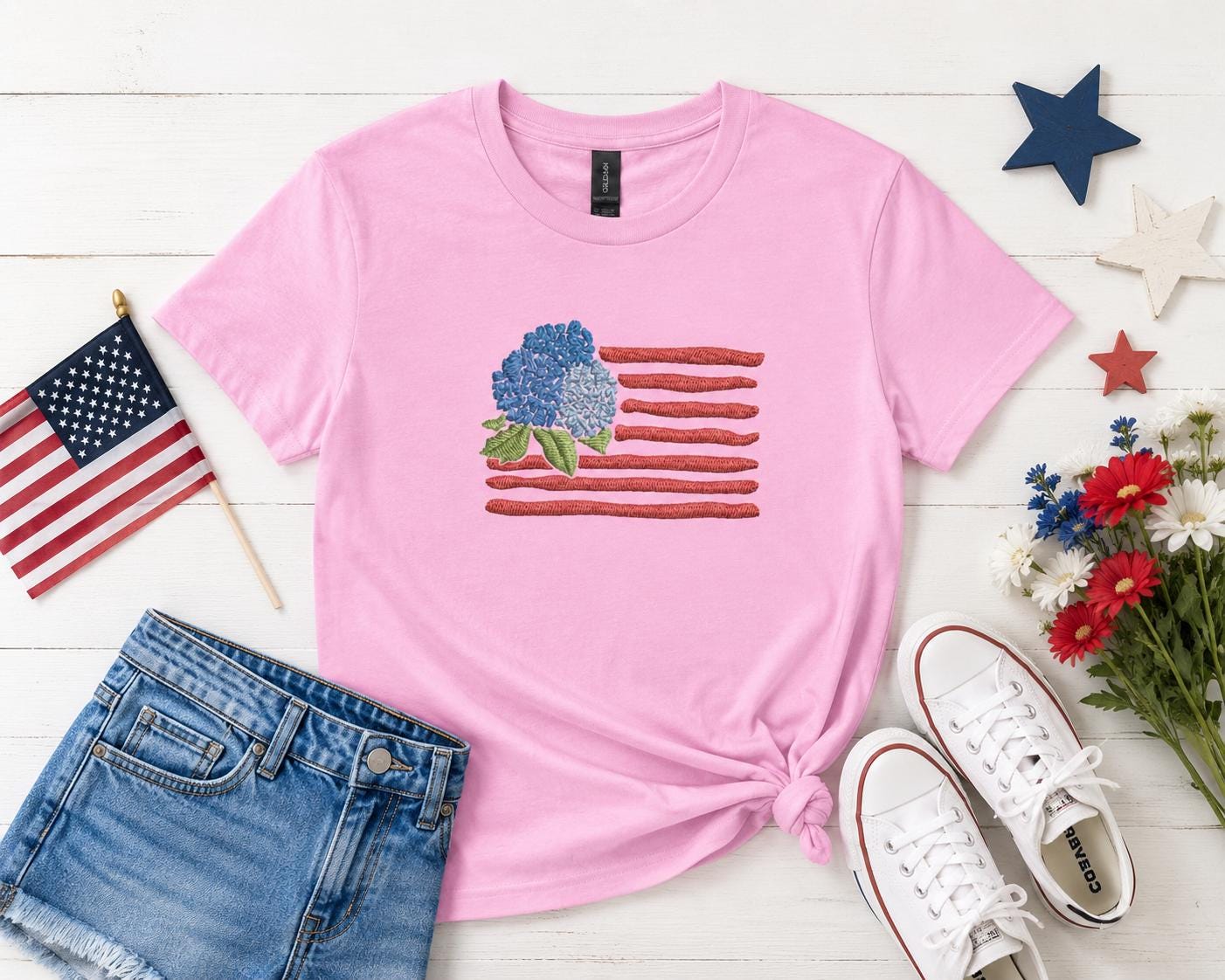 Hydrangea Flag Youth T-Shirt