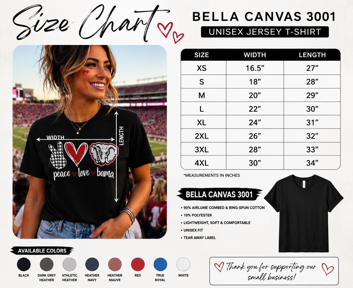 Peace Love Bama Tee