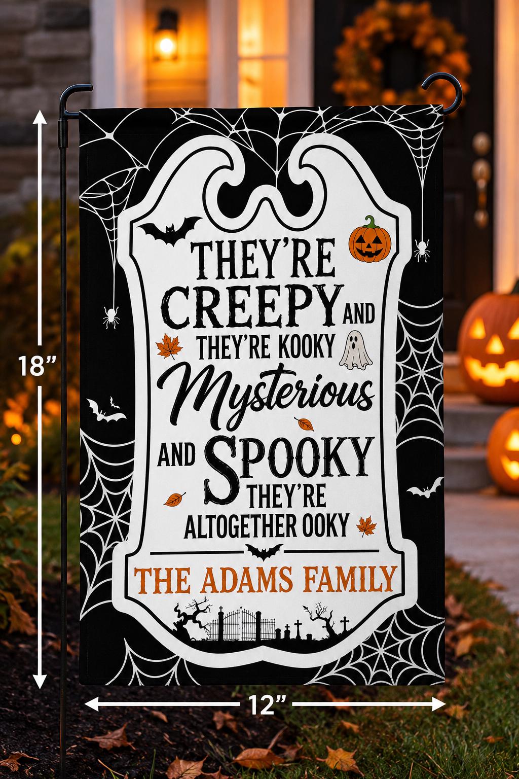 Personalized Halloween Garden Flag Decor - Double-Sided Polyester