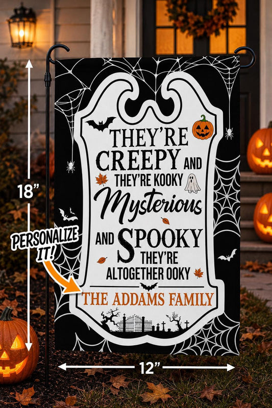 Personalized Halloween Garden Flag Decor - Double-Sided Polyester