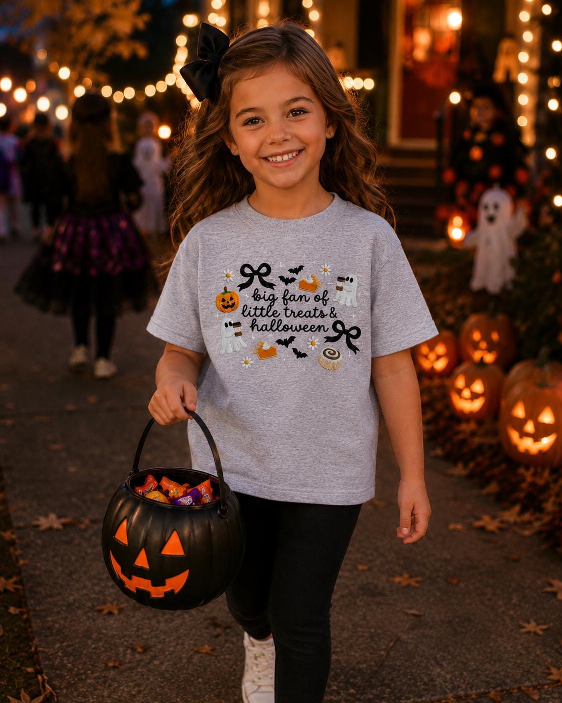 Big Fan of Little Treats & Halloween Embroidered-Inspired Graphic Tee and Sweatshirt/Adult And Youth Sizes