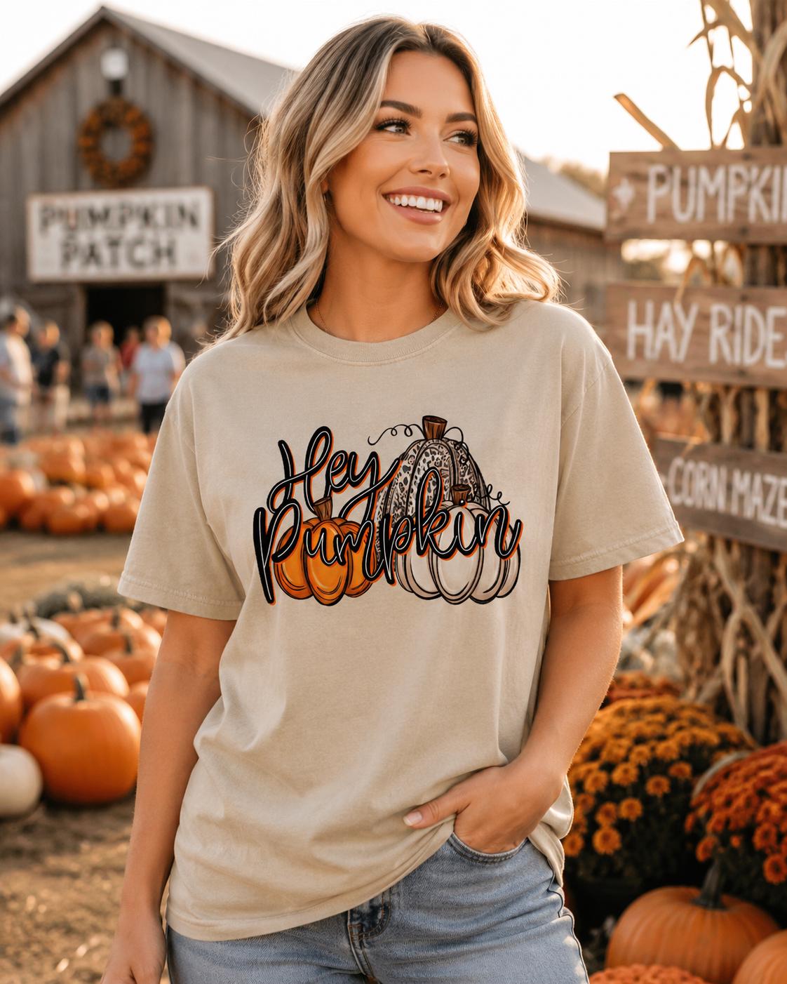 Hey Pumpkin Halloween Graphic Tee and Sweatshirt/Adult And Youth Sizes