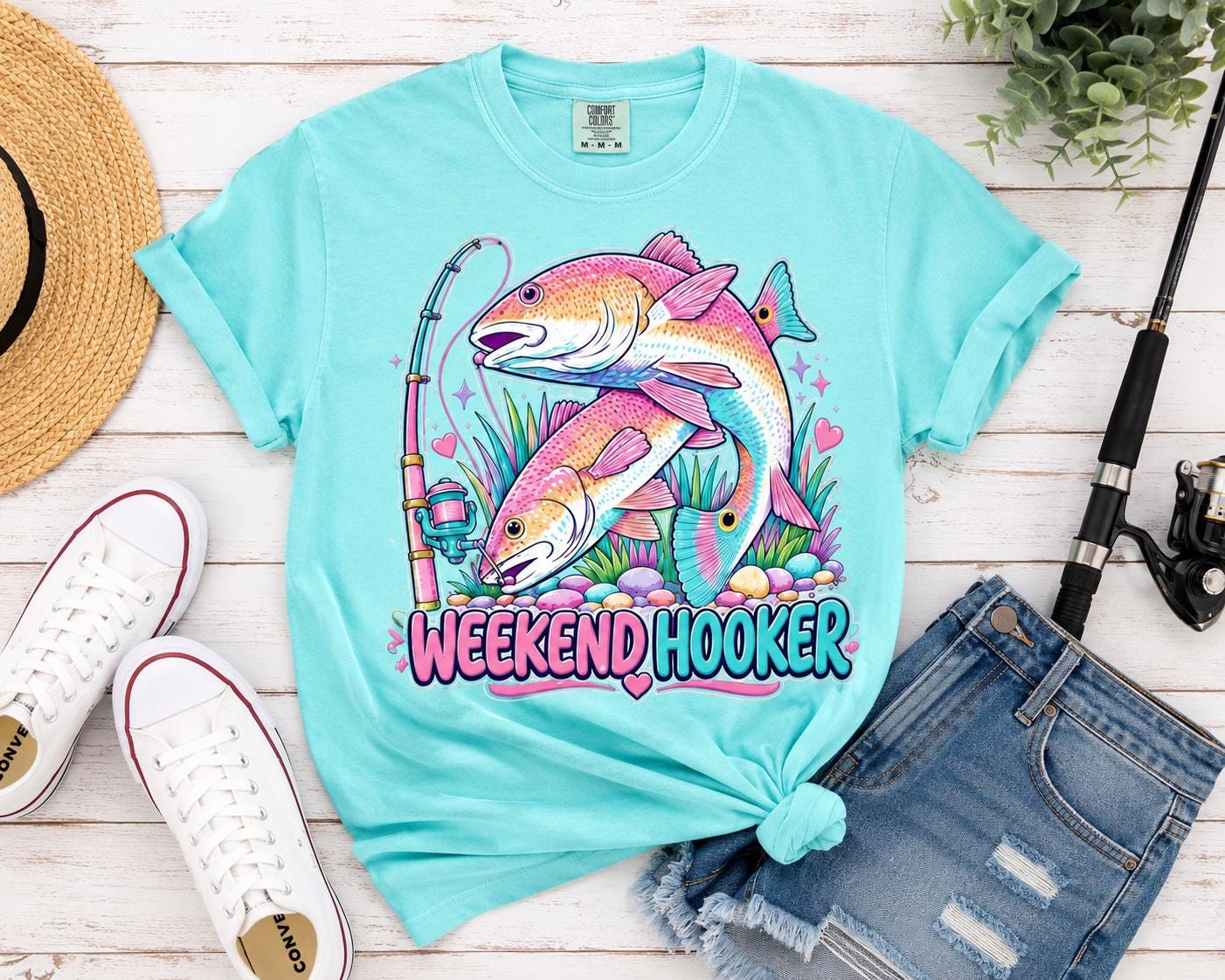 Weekend Hooker Fishing Tee