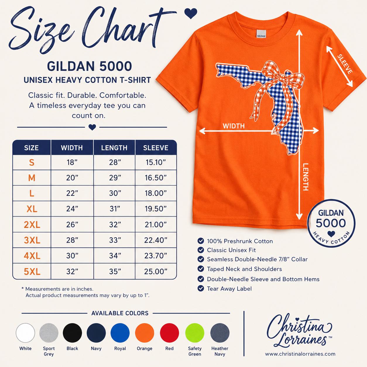 Florida Gingham Bow Appliqué Tee – Game Day Collection
