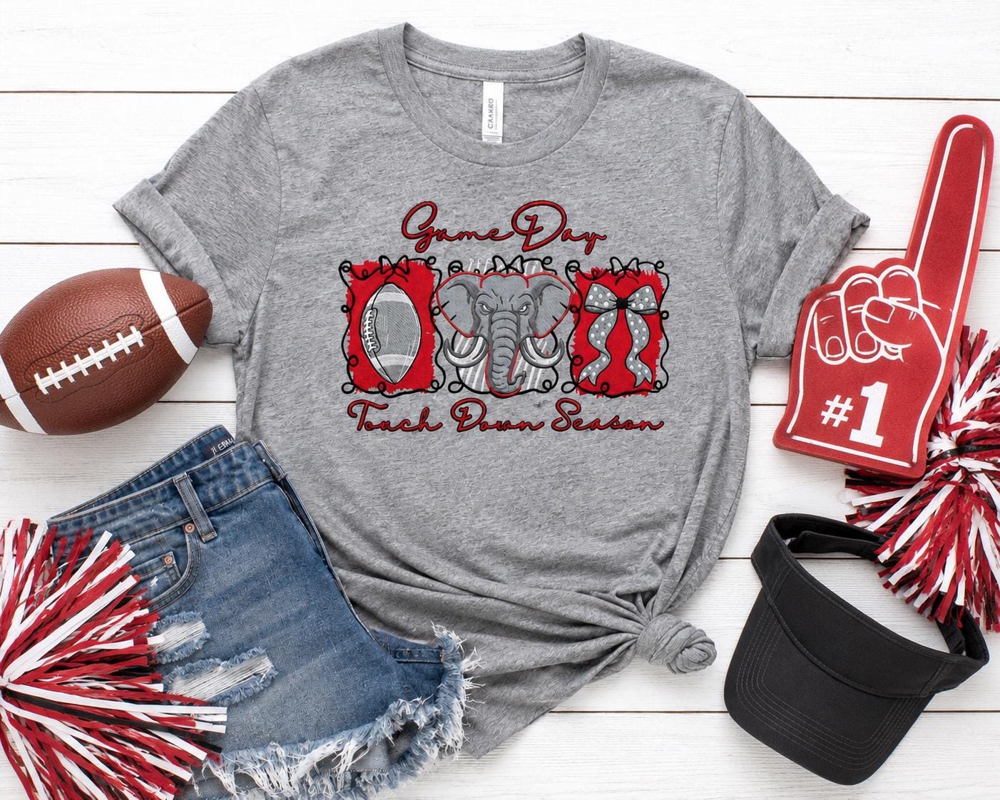 Touchdown season/bama embroidered tee or tank/ mommy and me sizes