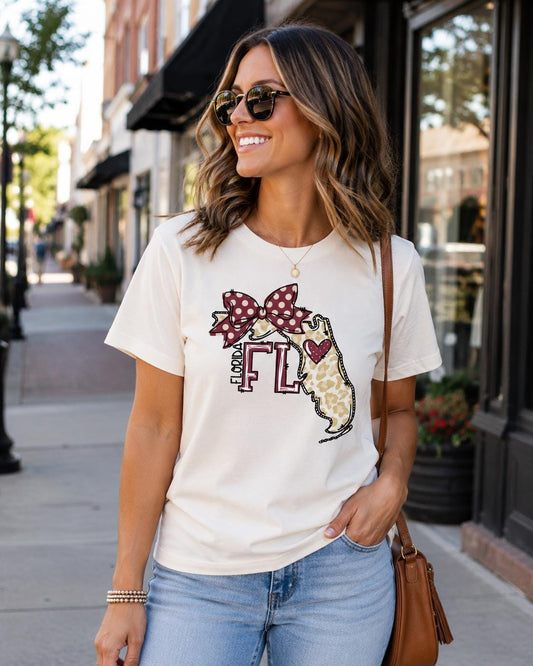 Florida Game Day Bow Graphic Tee/ Sweatshirt