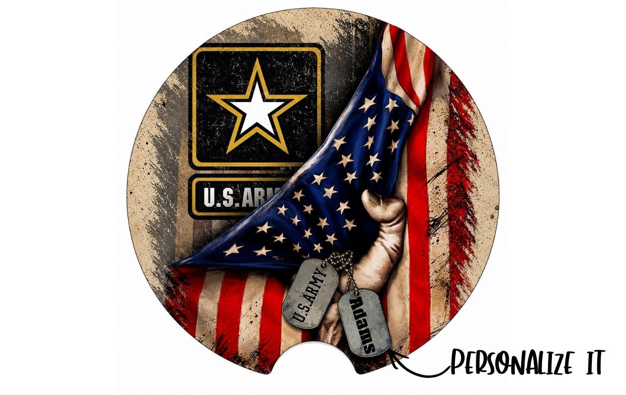 Military Personalized Car Coasters/Ceramic or Neoprene Fabric