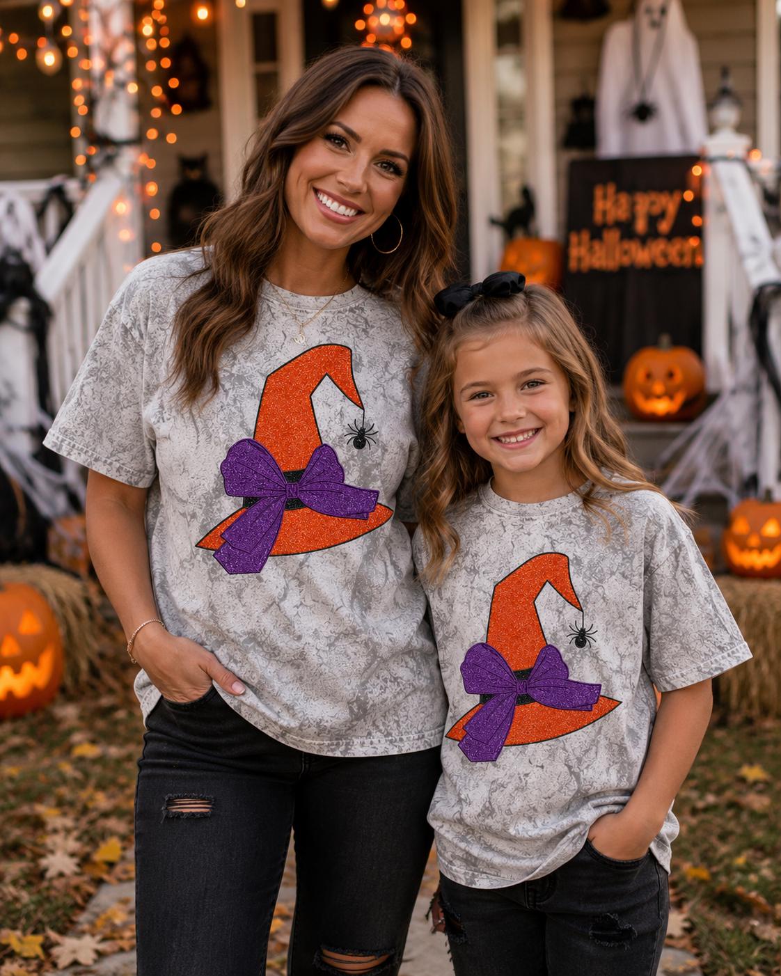 Witch Hat Applique T-Shirt/ Mommy and Me