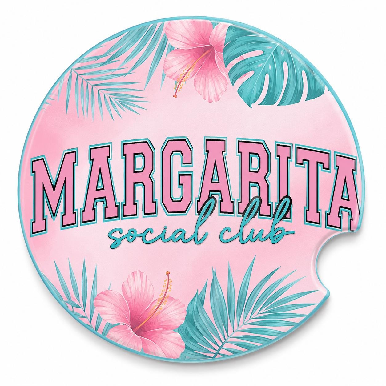 Margarita Social Club Car Coasters/Ceramic or Neoprene Fabric