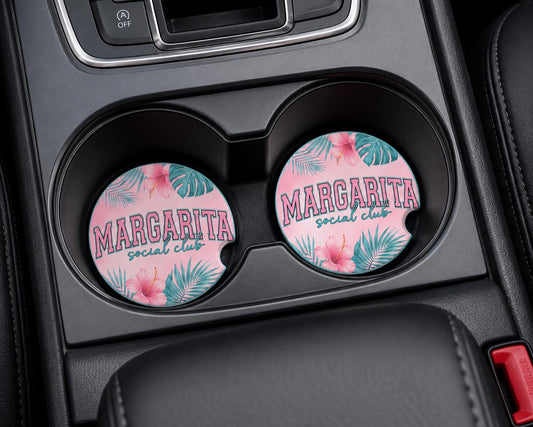 Margarita Social Club Car Coasters/Ceramic or Neoprene Fabric