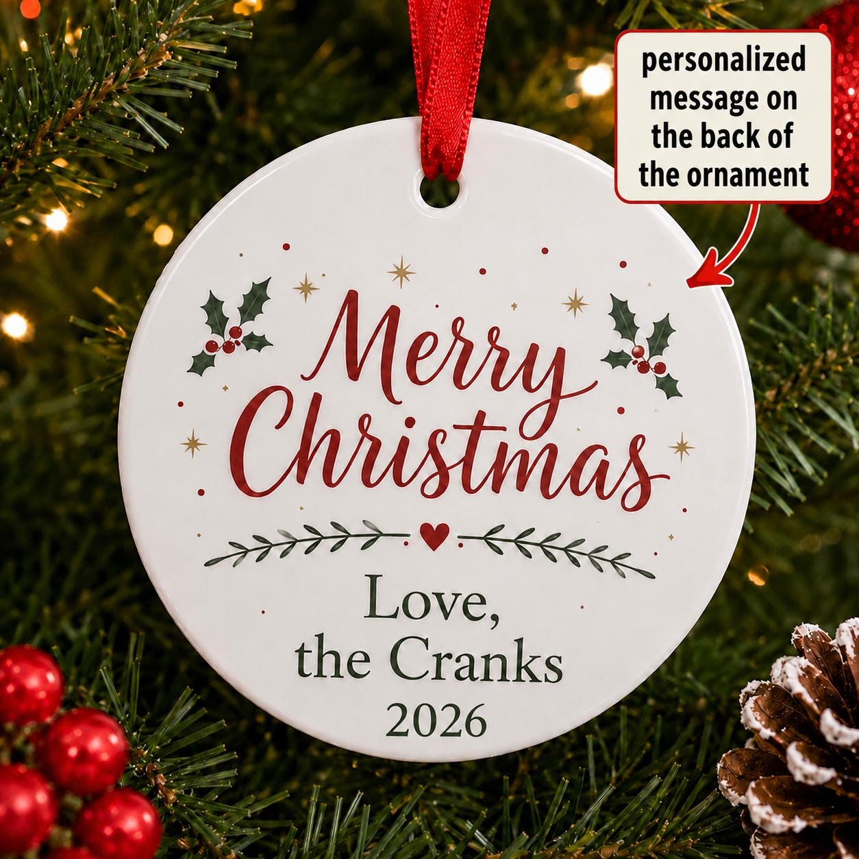 Custom Christmas Family Photo ornaments