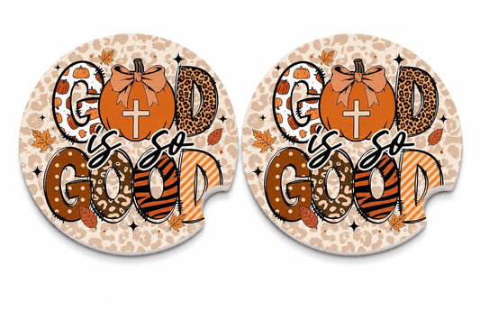 God Is So Good Car Coasters/Ceramic or Neoprene Fabric
