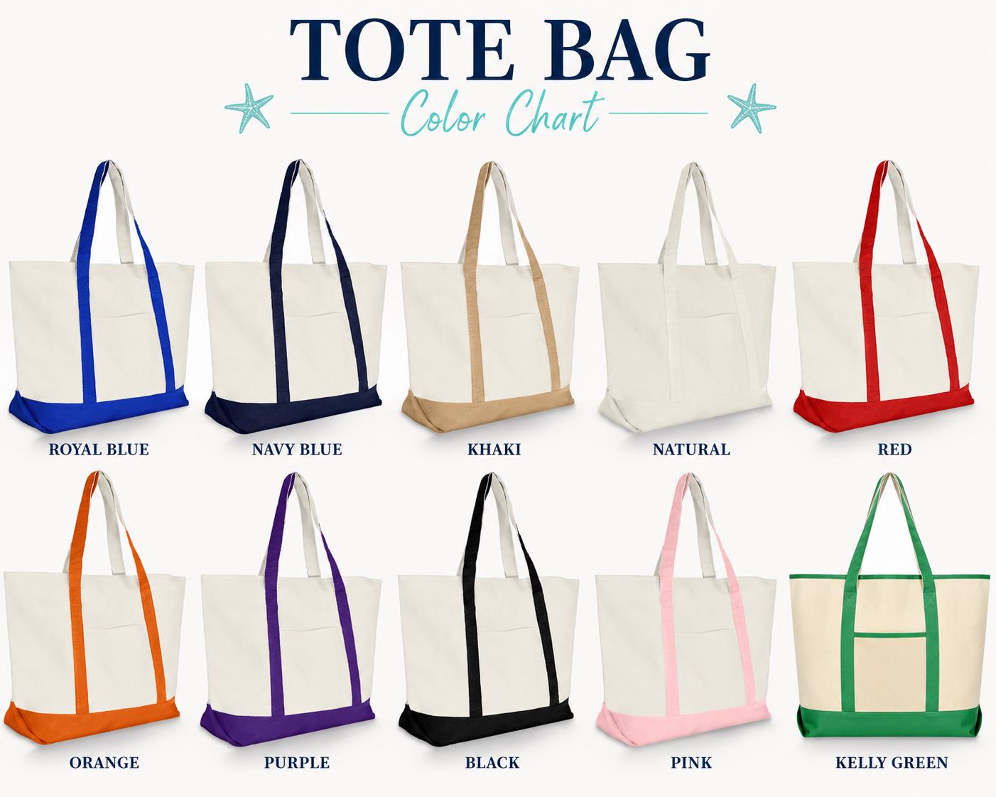 Classic Canvas Beach Tote Bag/ Summer Tote/ Pool Tote