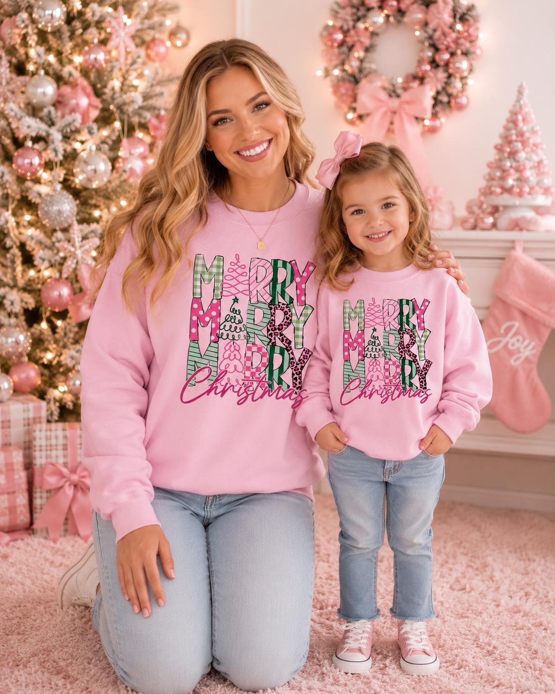 Merry Merry Merry Christmas Graphic Tee/ Sweatshirt