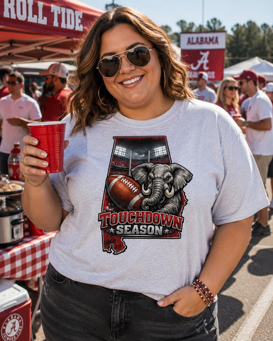 Alabama Touchdown Season Graphic T-Shirt and Sweatshirt/Adult And Youth Sizes