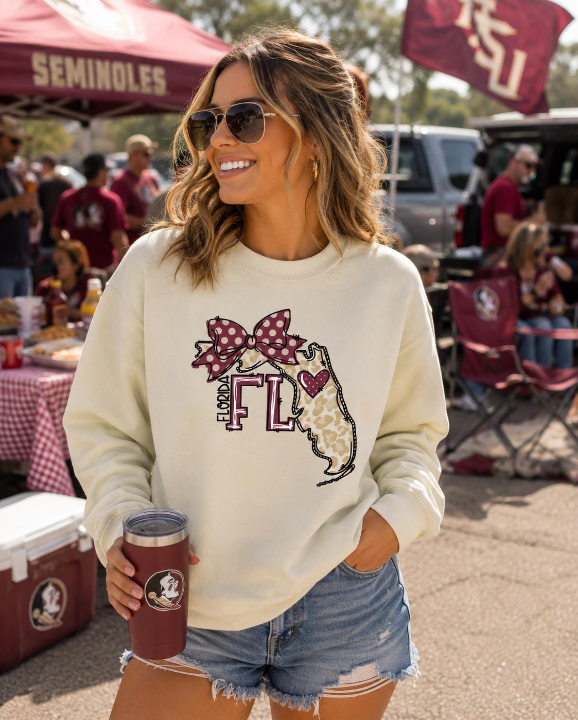Florida Game Day Bow Graphic Tee/ Sweatshirt