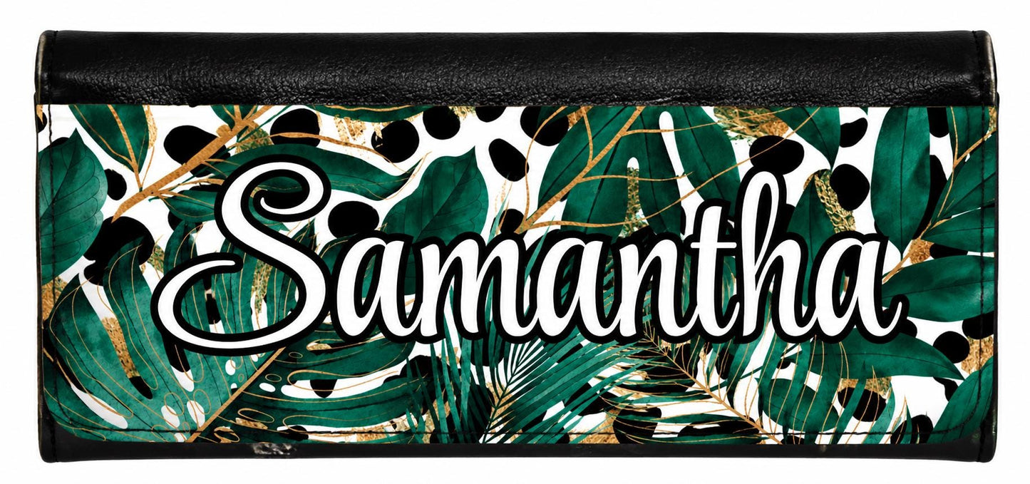 Personalized Tropical Trifold Wallet