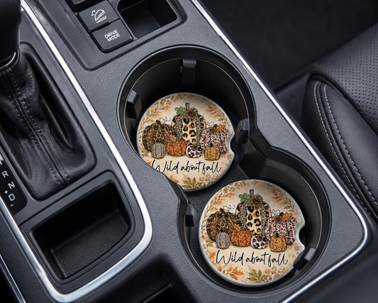 Wild About Fall Car Coasters/Ceramic or Neoprene Fabric