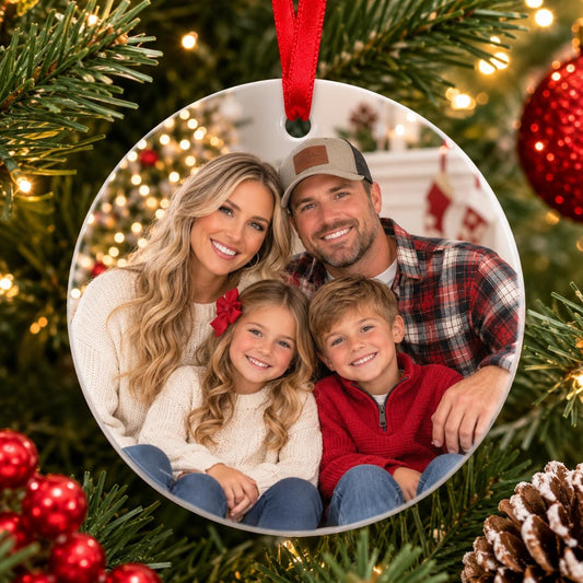 Custom Christmas Family Photo ornaments
