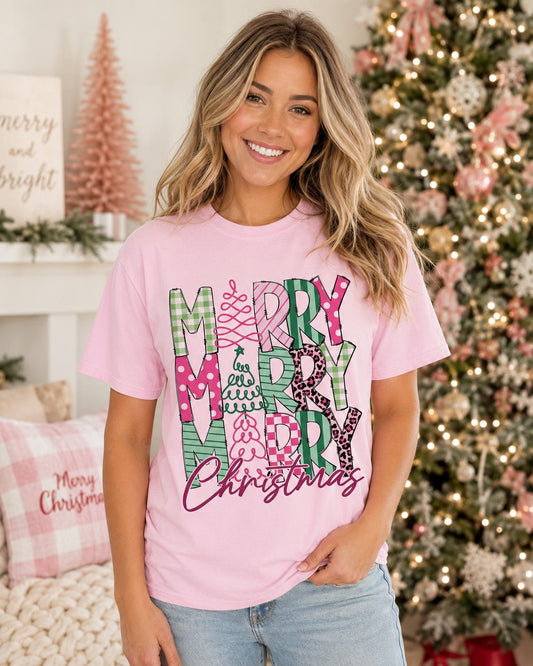 Merry Merry Merry Christmas Graphic Tee/ Sweatshirt