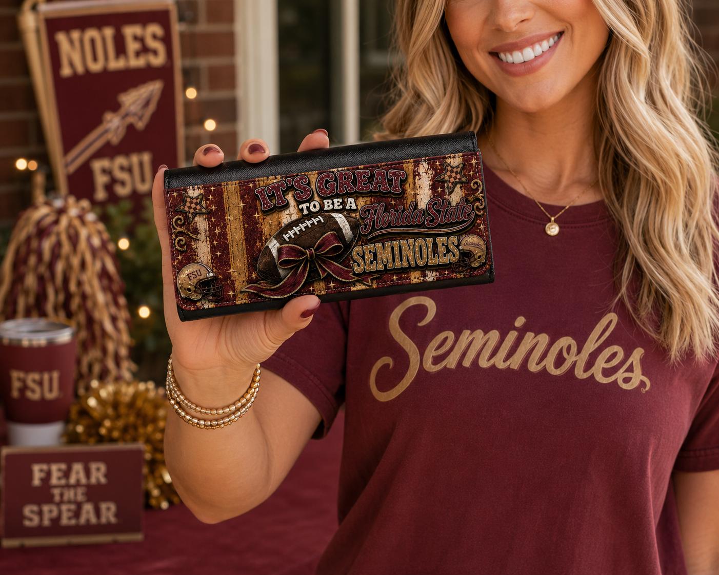 It's Great To Be a Florida State Fan Spirit Tri-Fold Wallet