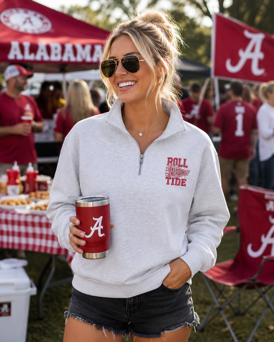 Alabama Roll Tide Spirit Quarter-Zip Pullover