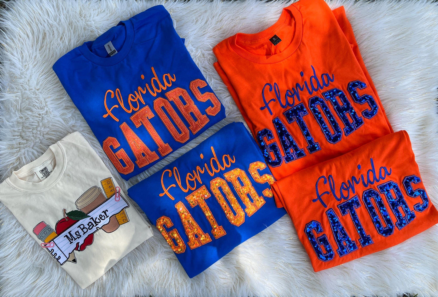 Florida Spirit Tee- SEQUIN MATERIAL APPLIQUE