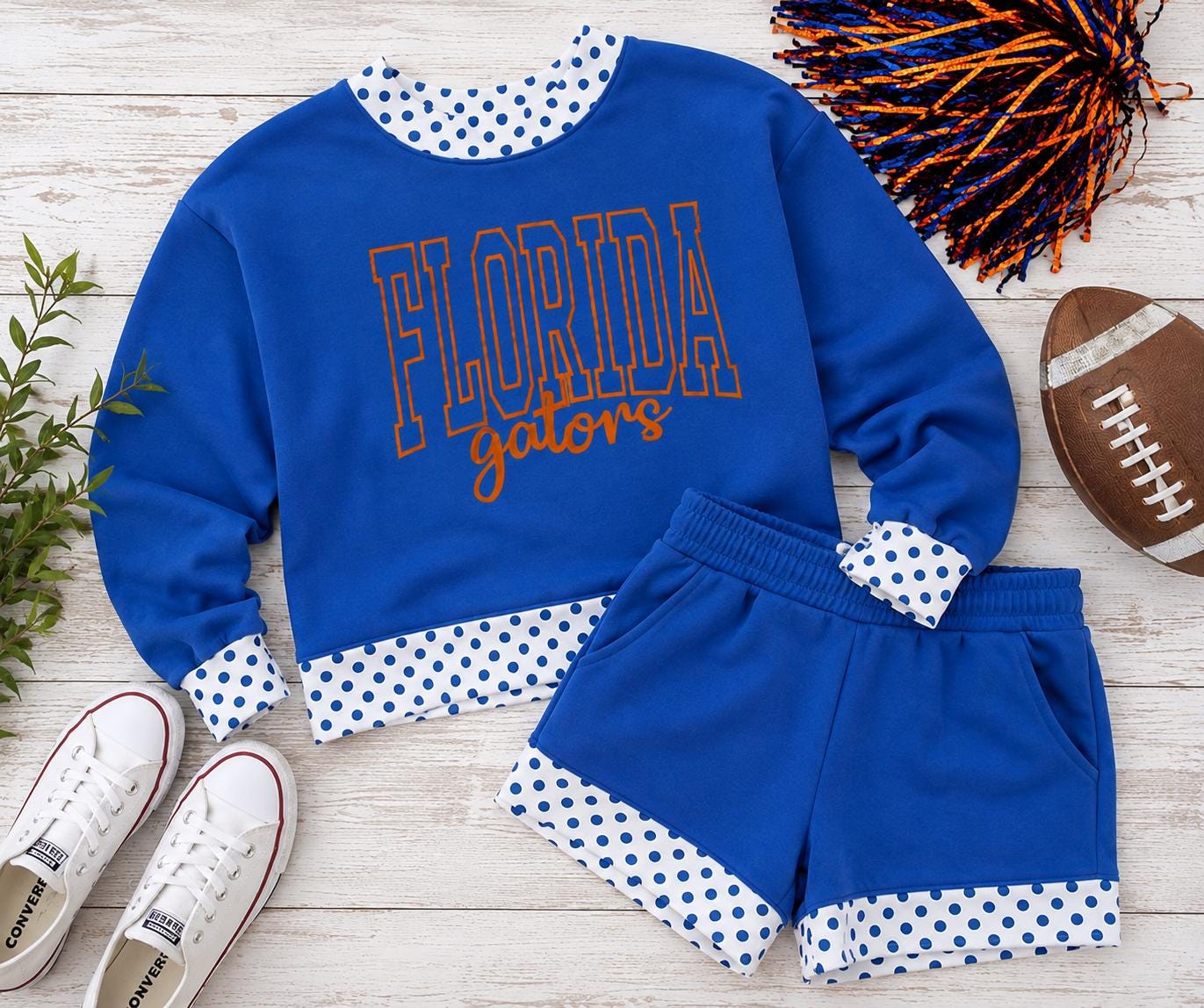 Florida Blue Appliqué Lounge Set – **Game Day Ready**