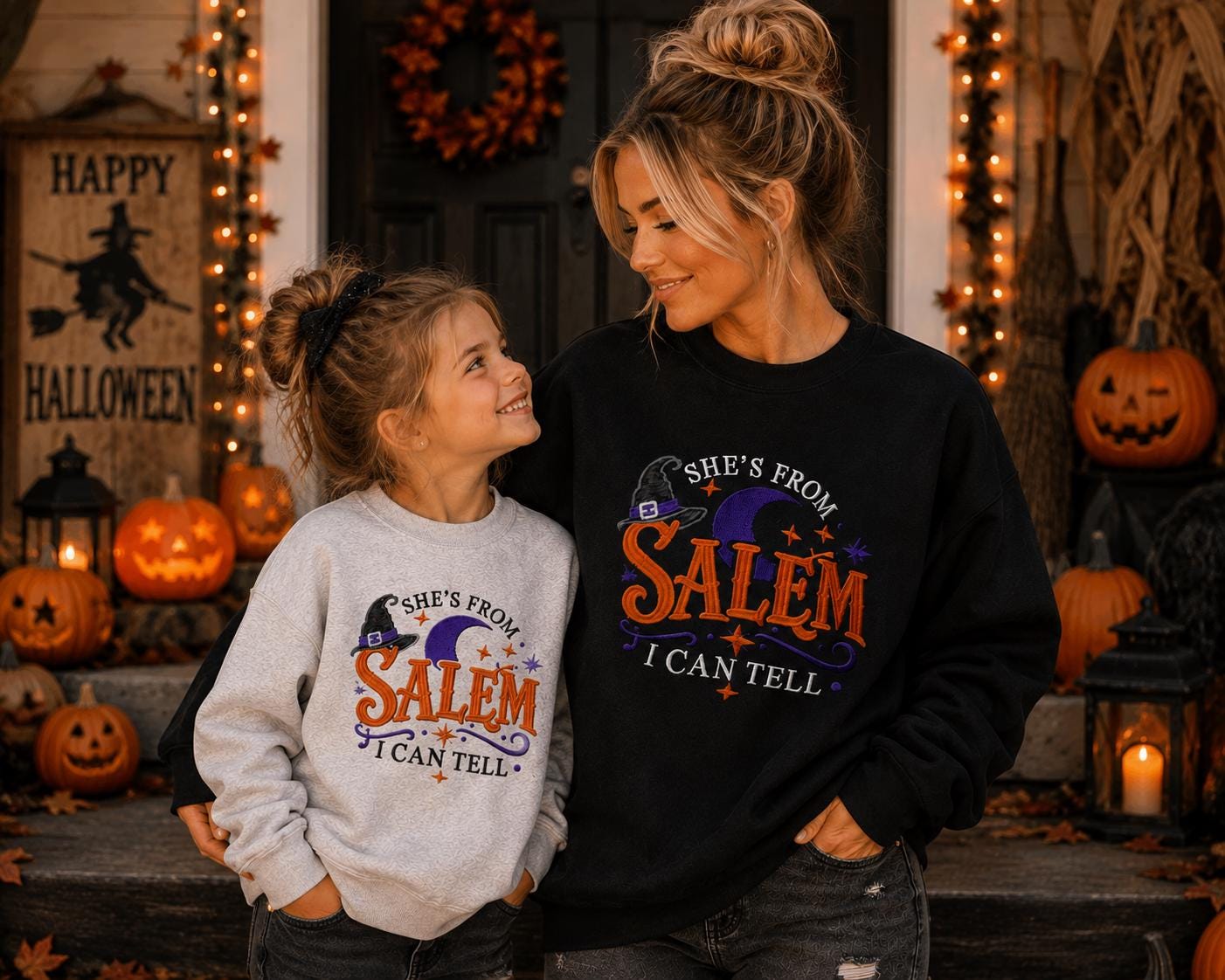 She’s from Salem I Can Tell Embroidered Sweatshirt/Adult And Youth Sizes