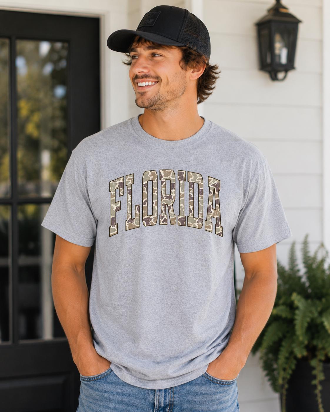 Florida Camo Graphic Tee/ Sweatshirt/His and Hers Matching Sets