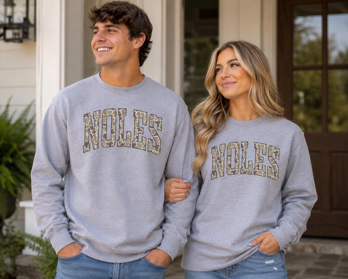 Noles Camo Graphic Tee/ Sweatshirt/His and Hers Matching Sets