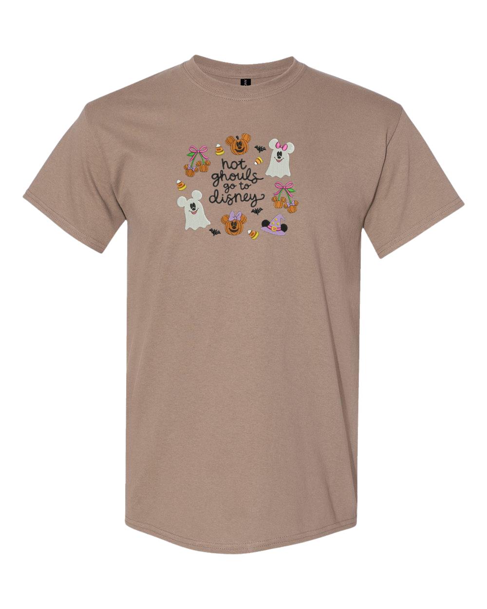 Hot Ghouls Go To Disney Embroidered Halloween Tee
